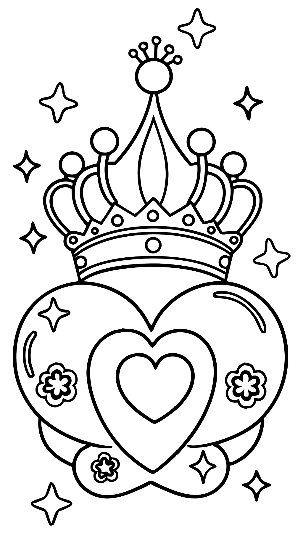 princess crown coloring page